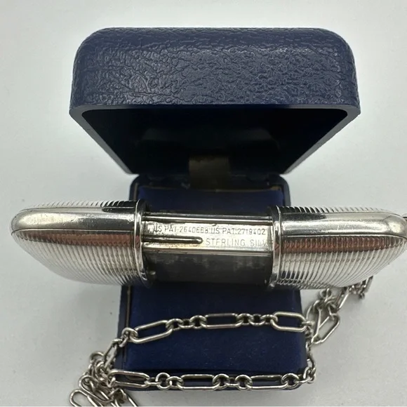 Vintage Marshall Sterling Silver Pocket Travel Watch Sliding Case #361